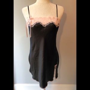 Victoria’s Secret Angels Black Satin Lace Nightie